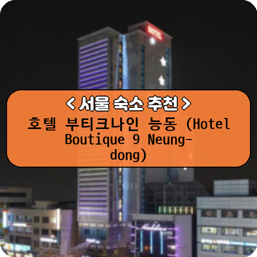 호텔 부티크나인 능동 (Hotel Boutique 9 Neung-dong)_thumbnail_image