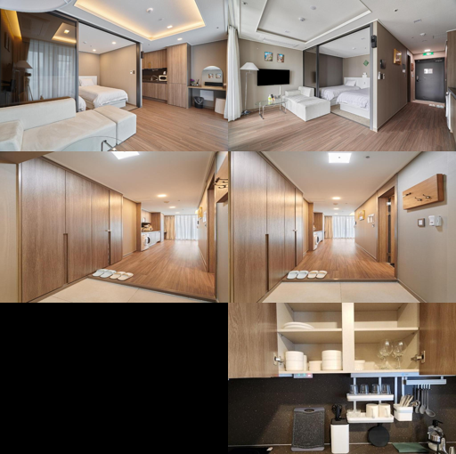 해운대구의 아파트먼트 (62m², 침실 1개, 프라이빗 욕실 1개) (Family 호텔&아르볼)_merged_image
